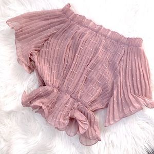 🆕 Off The Shoulder Blush Crop Top
